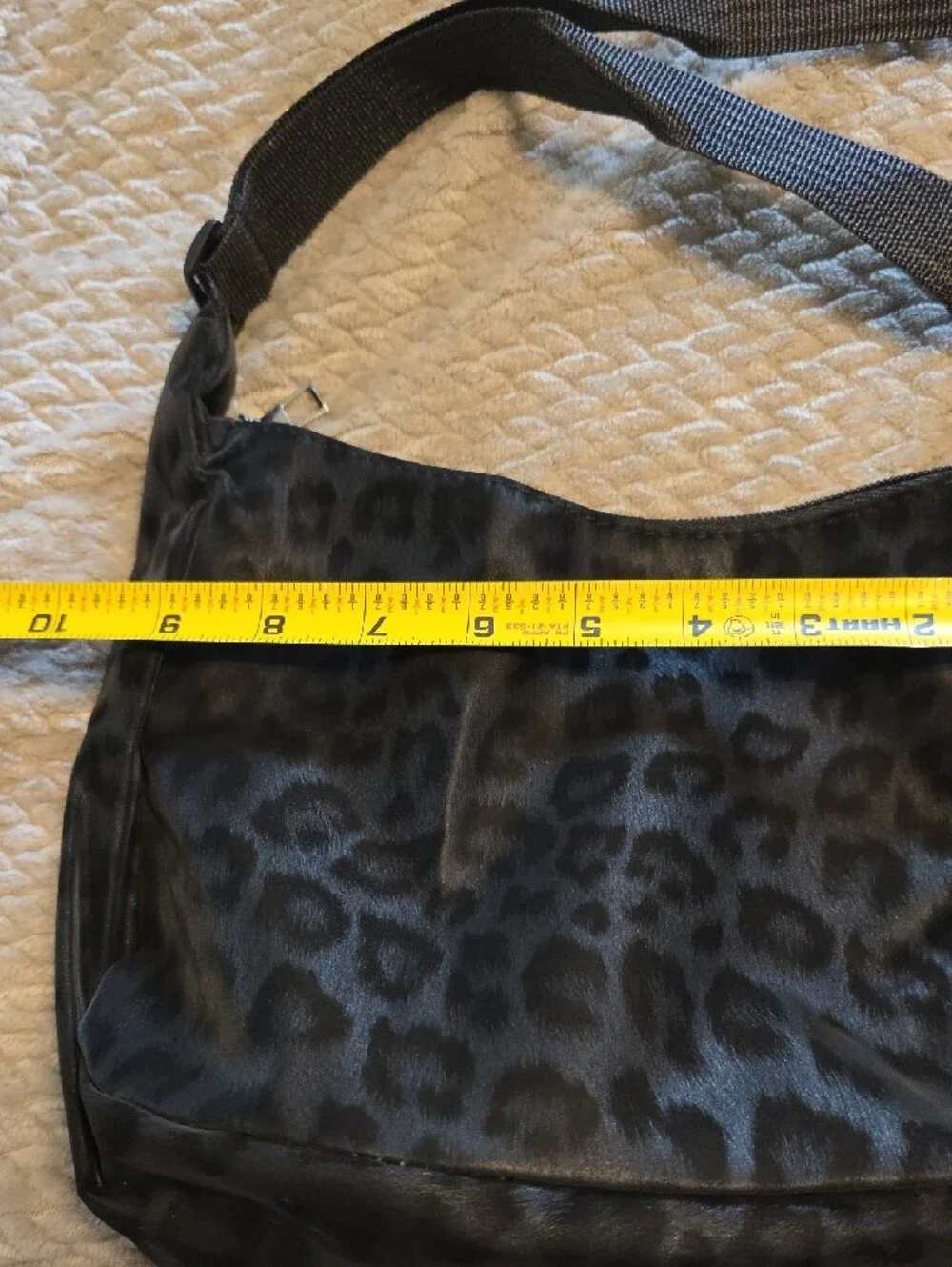 Black Leopard Print Shoulder Bag
